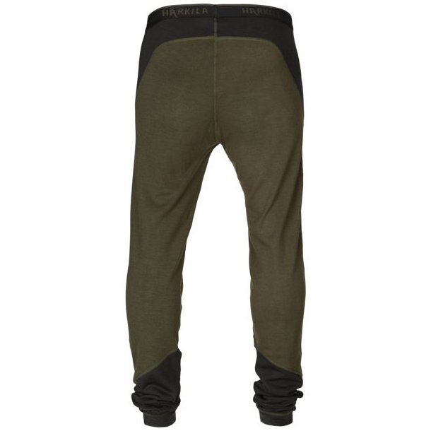 Hrkila Base Warm Long Johns Willow green/Shadow brown