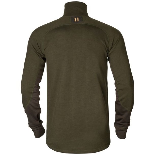 Hrkila Base Warm Zip Neck Willow green/Shadow brown