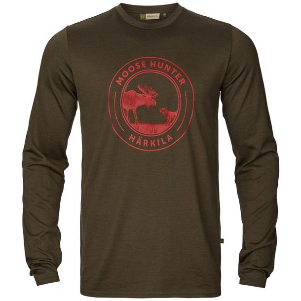 Hrkila Game L/S T-Shirt Willow Green Moose