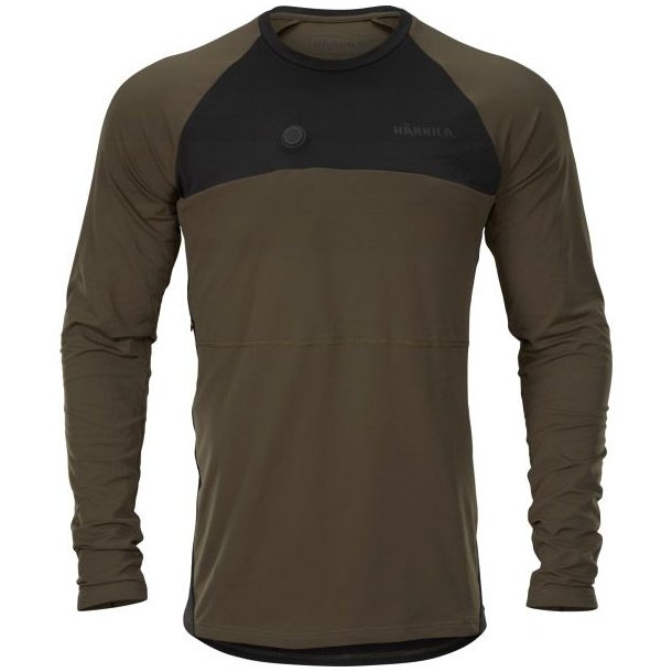Hrkila Heat L/S T-shirt Willow green/Black