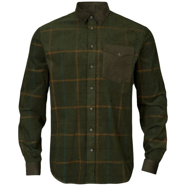Hrkila Kaldfjord Corduroy Skjorte Willow Green Check