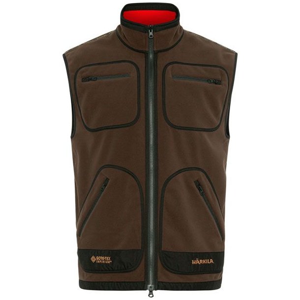 Hrkila Kamko Fleece Vest Brown/Red