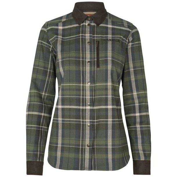 Hrkila Pajala L/S Skjorte W Olive Check
