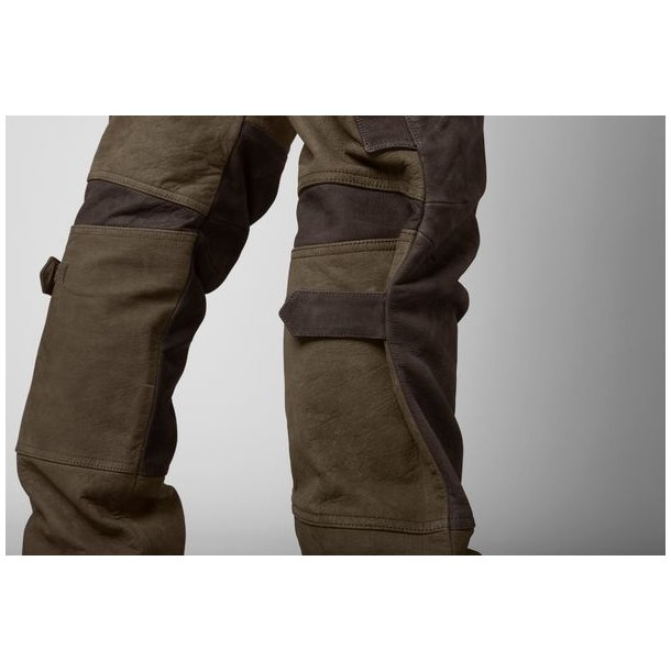 Hrkila Pro Hunter Leather Trousers Willow Green