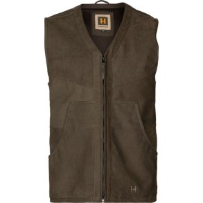 Hrkila Pro Hunter Leather Waistcoat Willow Green