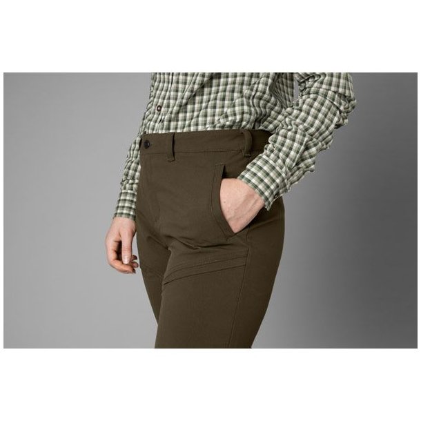 Hrkila Retrieve Light Bukser Women Dark Warm Olive
