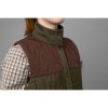 Hrkila Retrieve Vest Women Dark Warm Olive/Burgundy