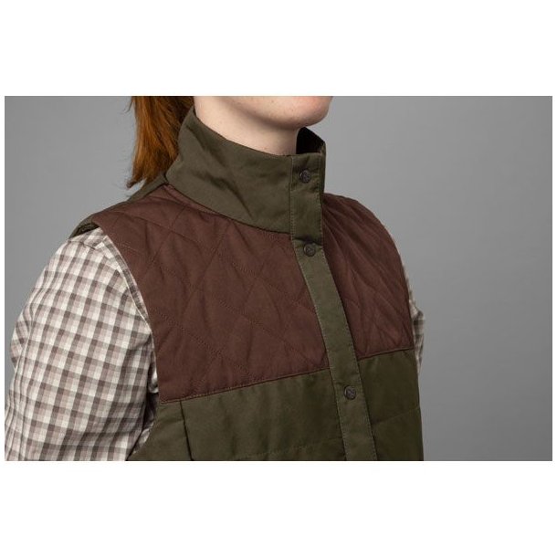 Hrkila Retrieve Vest Women Dark Warm Olive/Burgundy