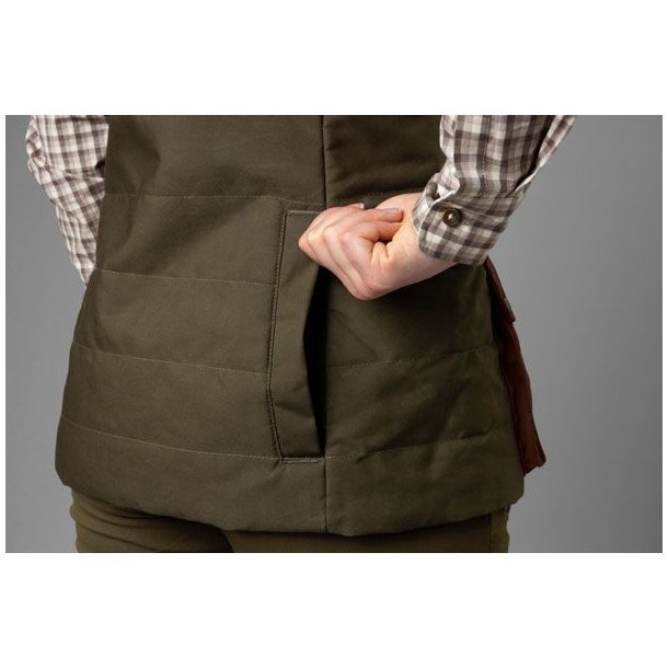 Hrkila Retrieve Vest Women Dark Warm Olive/Burgundy