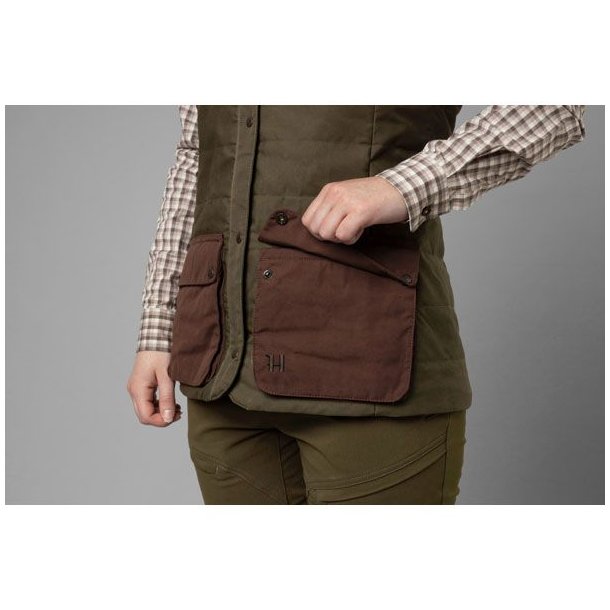 Hrkila Retrieve Vest Women Dark Warm Olive/Burgundy