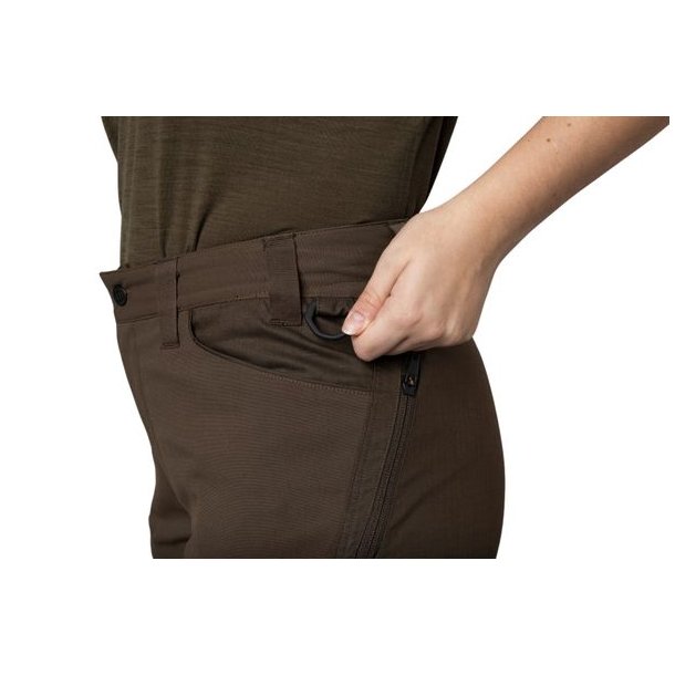 Hrkila Runa Bukser Women Slate Brown / Willow Green