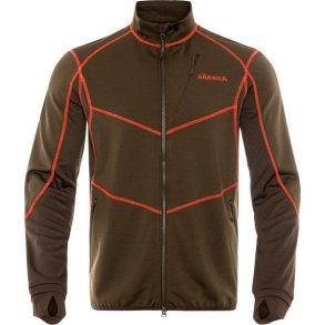 Hrkila Scandinavian Fleece Jakke Willow green/Shadow brown