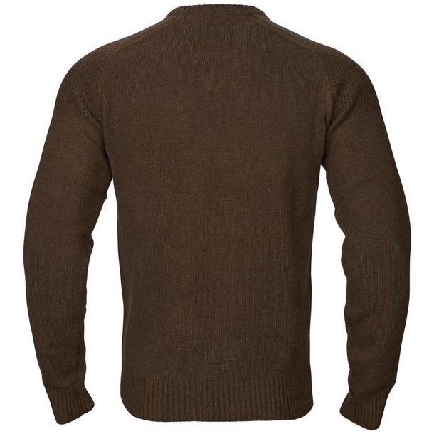 Hrkila Vincent Merino V-Neck Pullover Demitasse Brown
