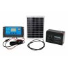 Huntcom 10W Solcellepanel, Controller og 12V 7Ah Genopladeligt Blybatteri