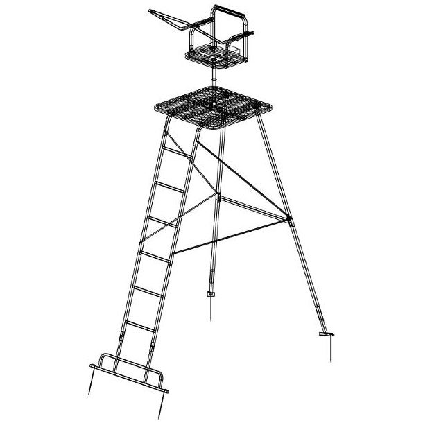 Huntcom Elm Freestand Hochsitz Skydestige