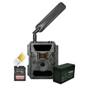 Huntcom Lucus 4G-Vildtkameras�t inkl J�ger-SIM, SD-Kort, 12V-Blybatteri og Kabel