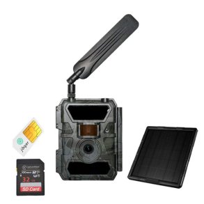 Huntcom Lucus 4G-Vildtkameras�t inkl J�ger-SIM, SD-Kort, og 10.000 mAh-solcelle