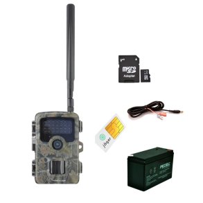 Huntcom Silva 4G Vildtkamera inkl. Jger SIM SD Kort, 12V batteri og kabel