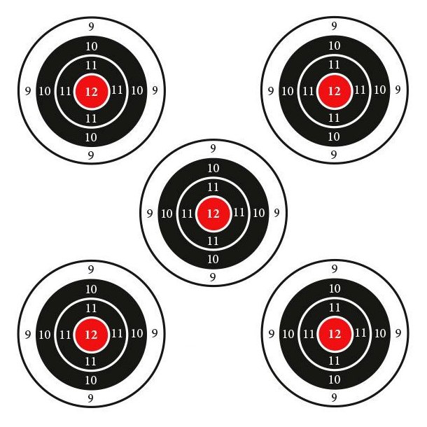 Huntcom Skydeskive 5 sm skiver 50stk