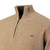 Laksen Brompton Lambswool Zip-Neck Knit Camel