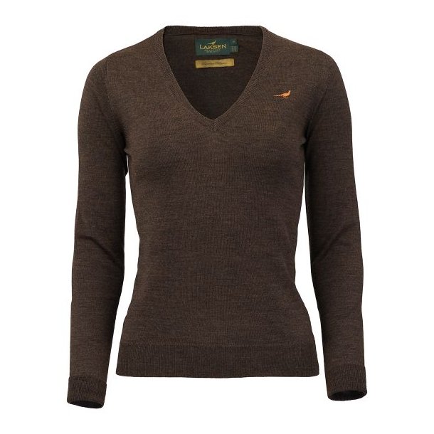 Laksen Camilla V-Neck Sweater Lady Brownie