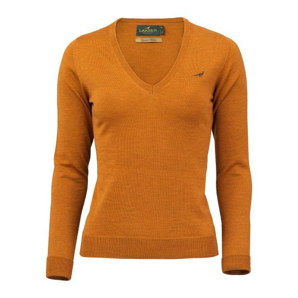 Laksen Camilla V-Neck Sweater Lady Mustard