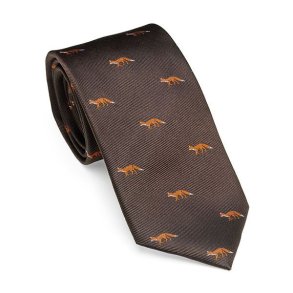 Laksen Fox Motif Slips Chocolat