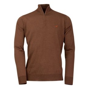Laksen Norfolk Merino Zip-Neck Knit Rum