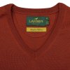 Laksen Sussex Merino V-Neck Knit Burnt Orange