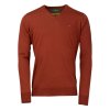 Laksen Sussex Merino V-Neck Knit Burnt Orange