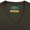 Laksen Sussex Merino V-Neck Knit Olive