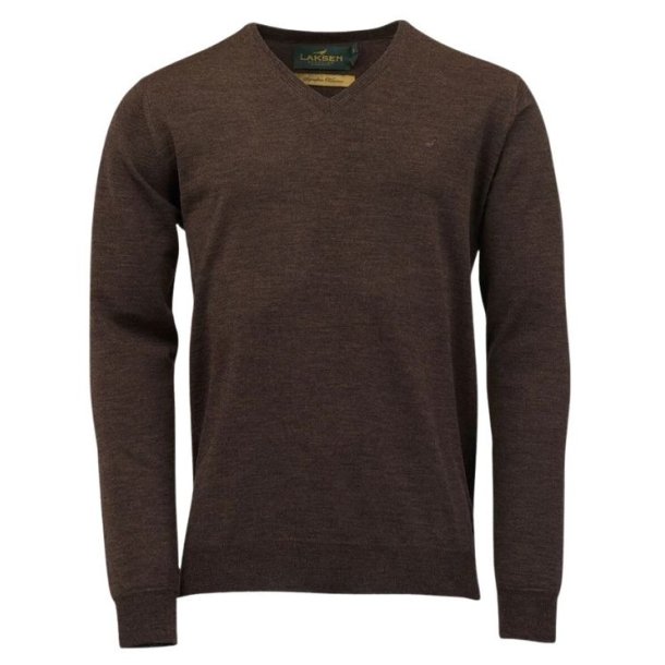 Laksen Sussex V-Neck Sweater Brownie