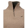 Laksen Tyne Lambswool Zip-Neck Knit Camel
