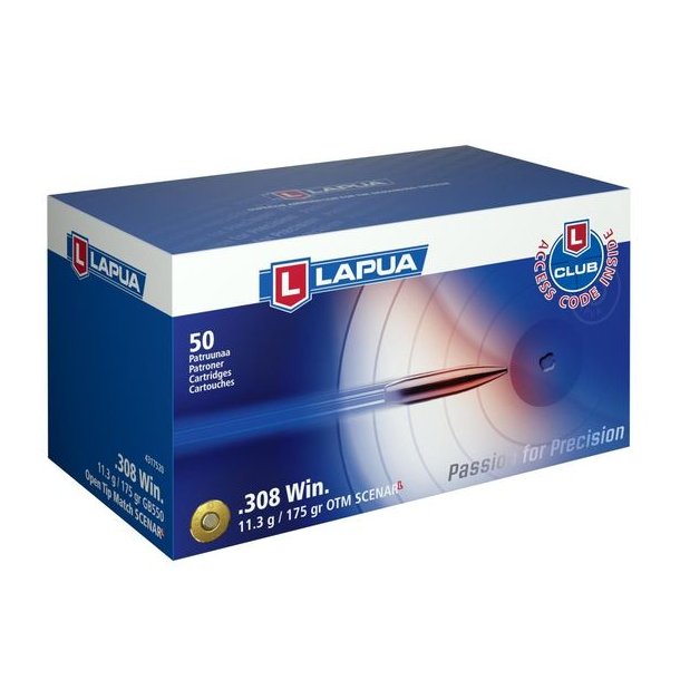Lapua OTM Scenar-L .308W 11,3g / 175 gr 50 Stk. Riffelpatron