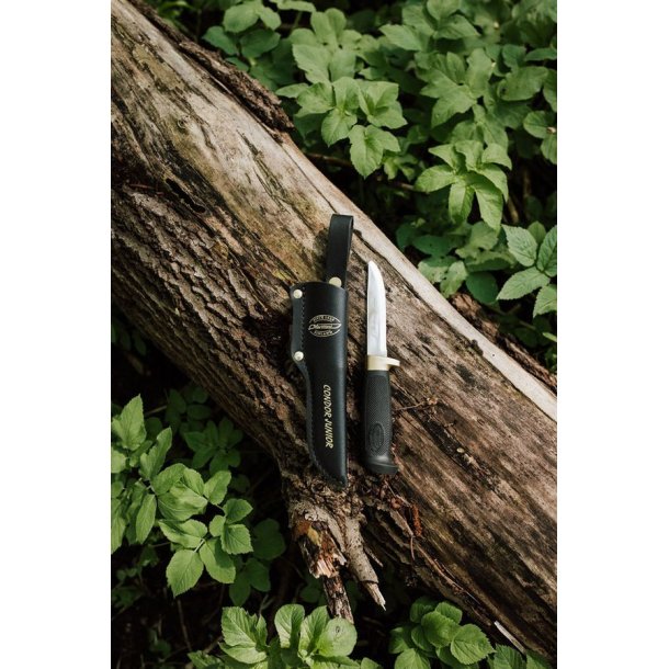 Martiini Little Condor Kniv- Junior Sort Gummi Skfte, Rustfrit Stl