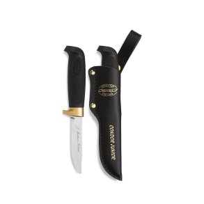 Martiini Little Condor Kniv- Junior Sort Gummi Skfte, Rustfrit Stl