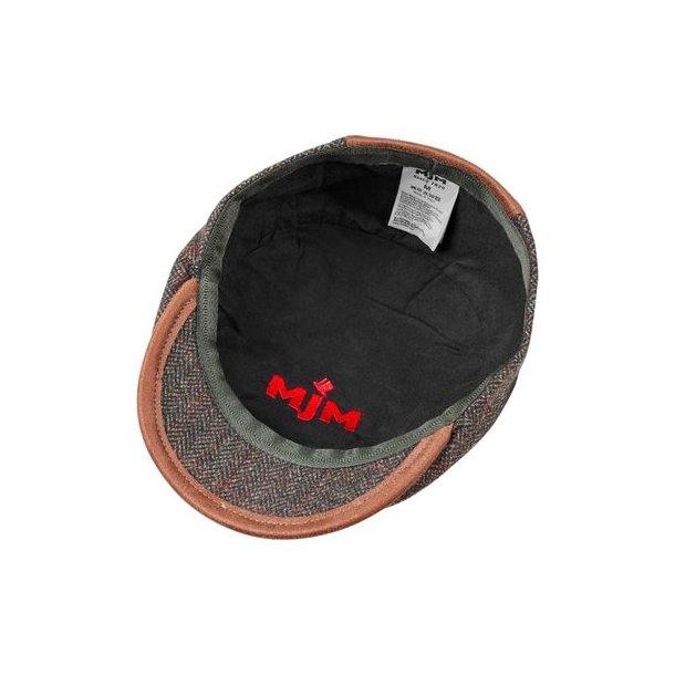 MJM Daffy 3 Wool/Cashmere Sixpence Green Herringbone