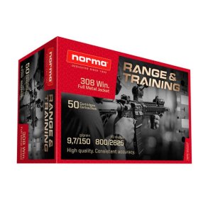 Norma Range&Training FMJ 308Win 9,7g/150gr Riffelpatron 50stk