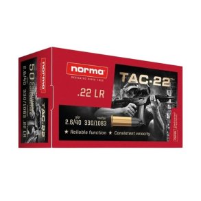 Norma Tac-22 Subsonic 22LR 2,6g/40gr Salonriffelpatron 50stk