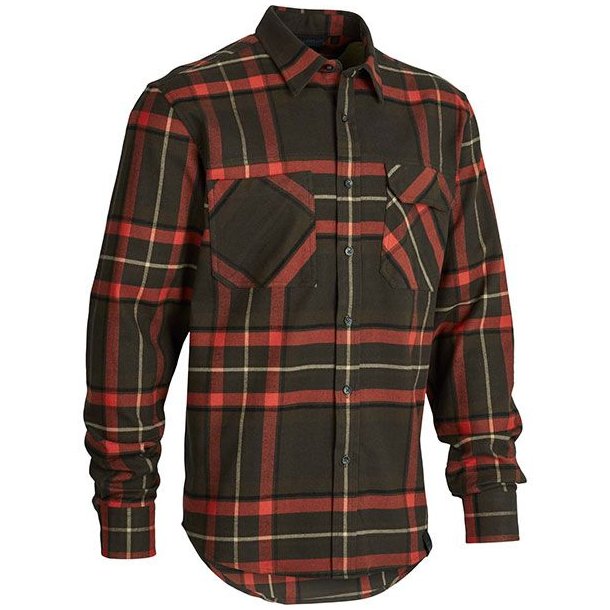 Northern Hunting Bjark Flannel Shirt Red-Green