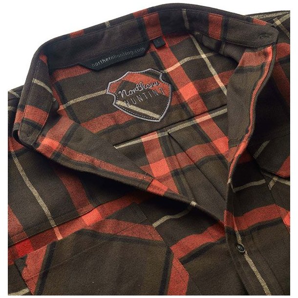 Northern Hunting Bjark Flannel Shirt Red-Green