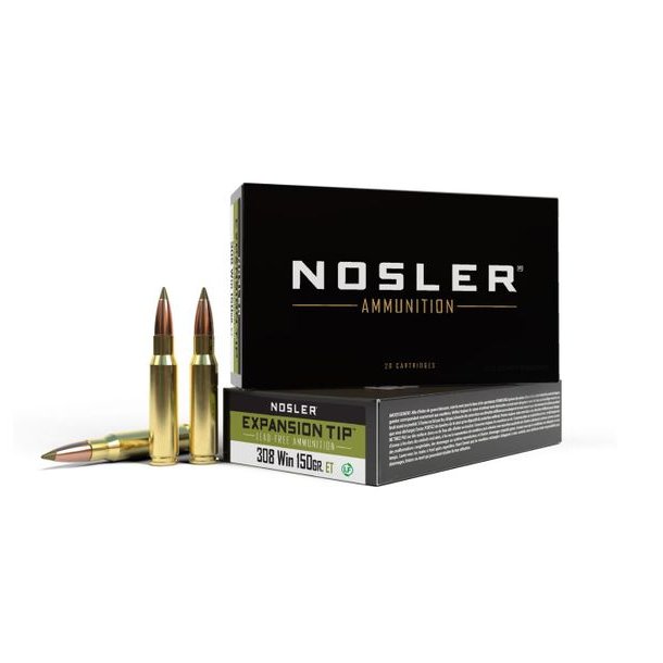 Nosler E-Tip 308Win 150g 20 stk. Blyfri Riffelpatron