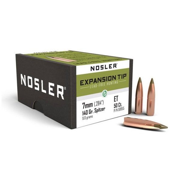Nosler E-Tip 7mm 140gr59955 .284 50 stk Blyfri Projektil
