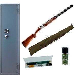 Nyj�gers�t med Beretta 686 Silver Pigeon Haglgev�r, Soteria V�benskab, Foderal, Renses�t og Huntcom Gunoil