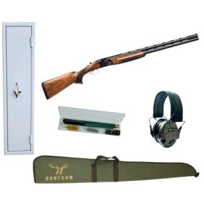 Nyjgerst med Nordhunt 12/76-71cm haglgevr, vbenskab, foderal, hrevrn og rensest