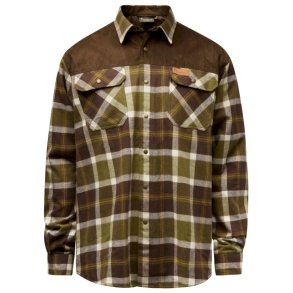 Pinewood Douglas Shirt OliveGreen/Cr.White