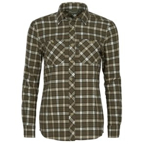 Pinewood Felicia Flannel Shirt W D.Green/Offwhite