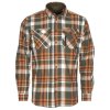 Pinewood Lappland Rough Flannel Skjorte Green/Orange