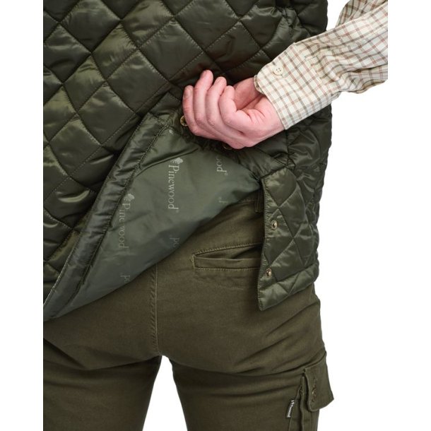 Pinewood Nydala Classic Vest Moss Green