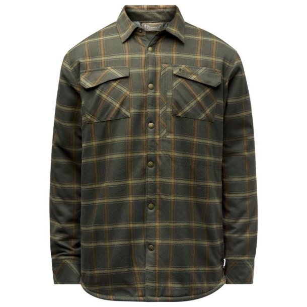 Pinewood Pile Overshirt med Fleece D.Green/Bronze